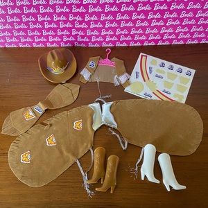Vintage 1981 Barbie Play Paks, Western Round Up Outfit, Mattel Barbie